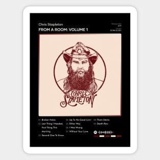 Chris Stapleton - From A Room: Volume 1 Tracklist Album Sticker